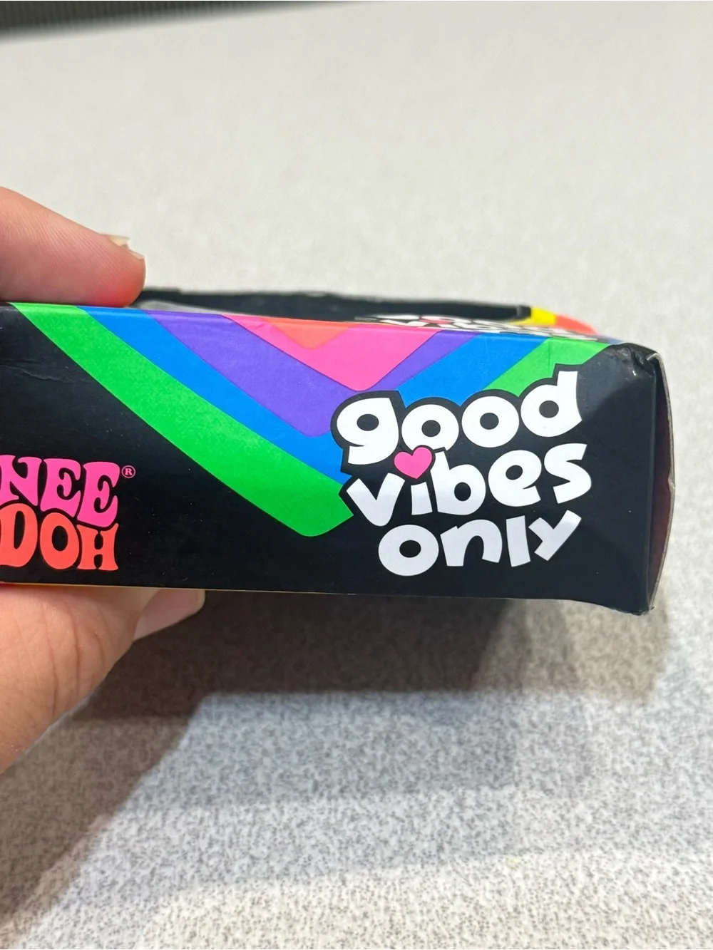 NEW Needoh Good Vibes Only “Peace” Blue Glitter Heart Authentic